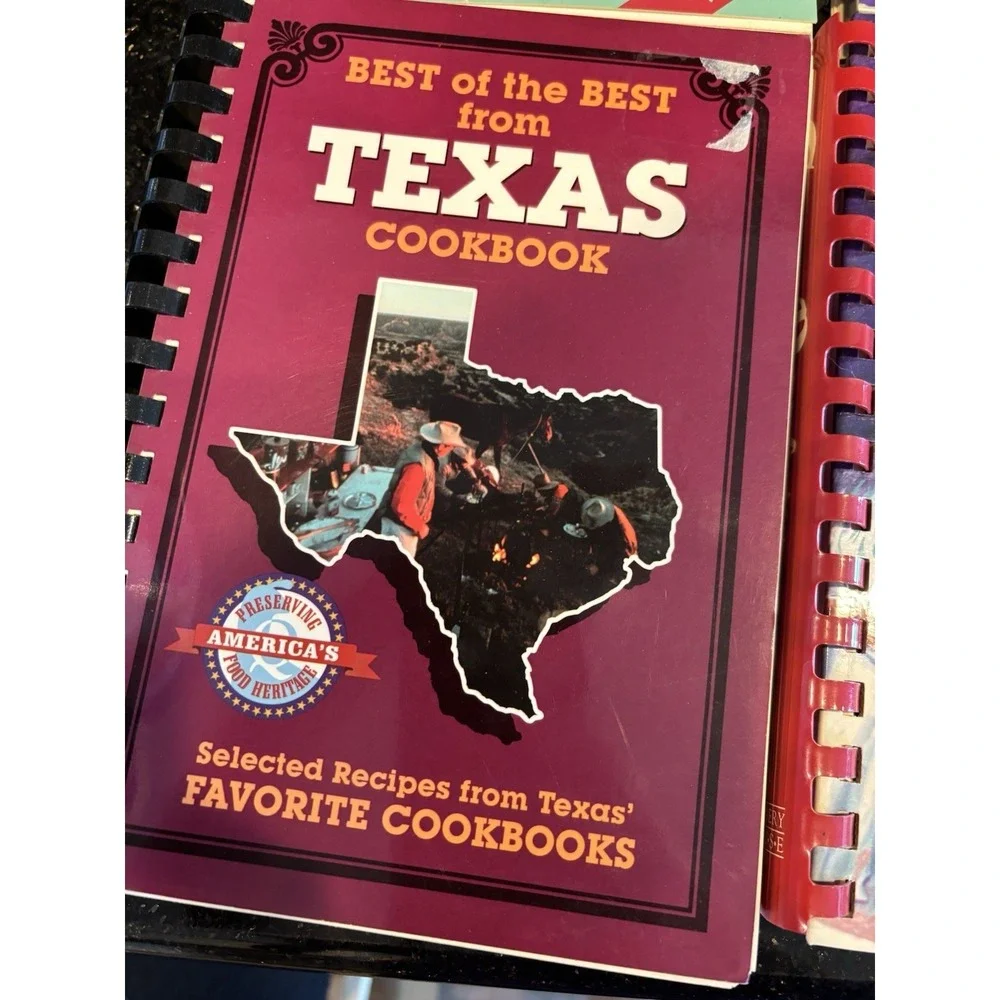 Lot of 8 Southern Cajun Louisiana Texas‎ Mississippi Spiral Cookbooks Vintage
